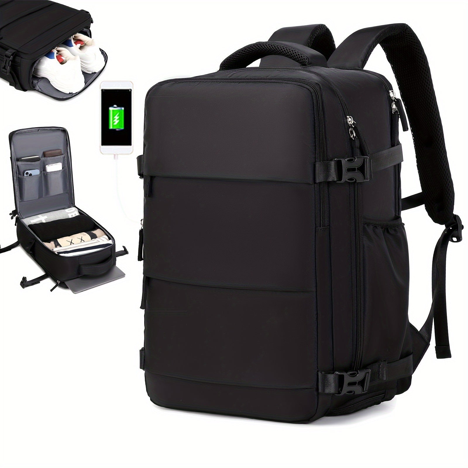 Travel Backpack - Laptop Backpack with Shoe Compartment, Casual School Bag for Men & Women, Perfect Gift for Christmas, Easter & Valentine's.