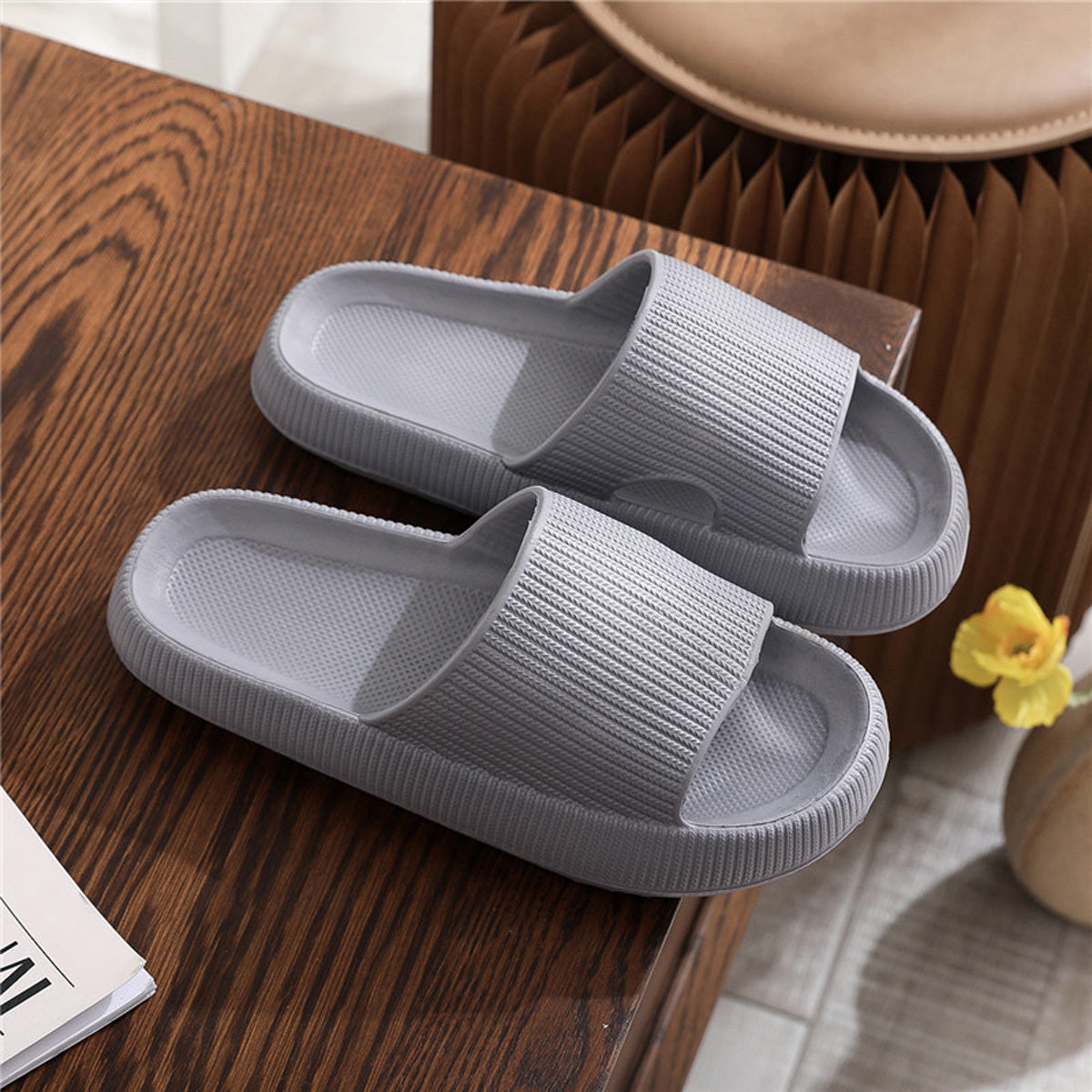 Women's Super Soft Eva Thick Platform Slides, Minimalist And Comfortable Indoor Bathroom Non-Slip Slippers, Women's Slippers