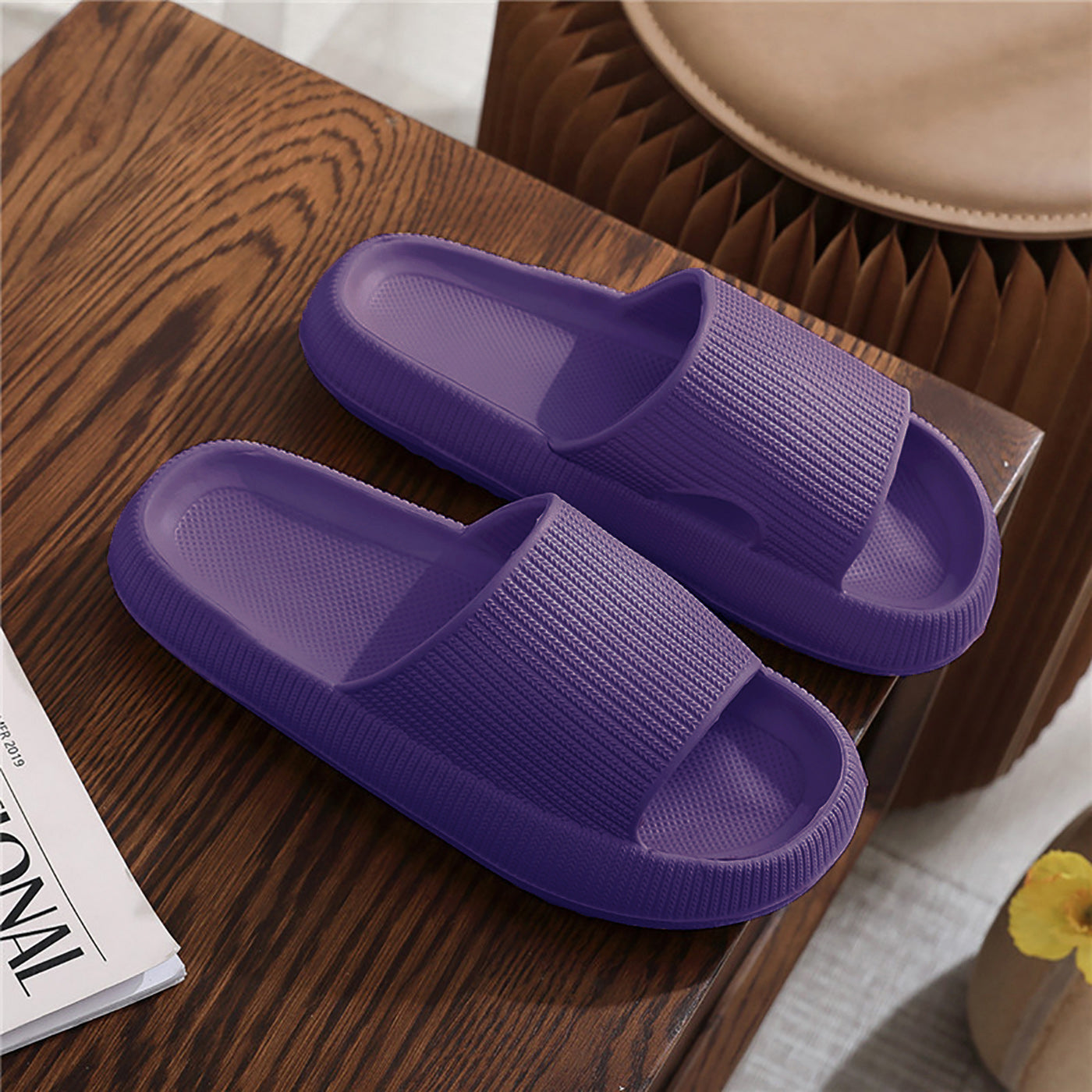 Women's Super Soft Eva Thick Platform Slides, Minimalist And Comfortable Indoor Bathroom Non-Slip Slippers, Women's Slippers