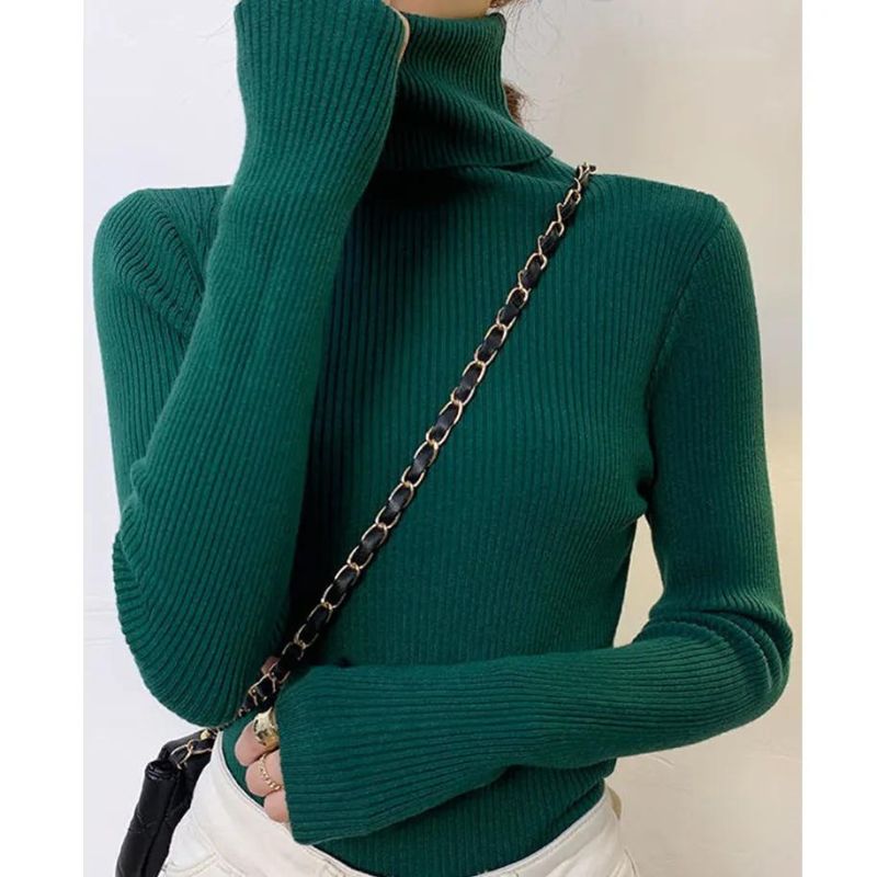 Women's Soft Turtleneck Cashmere Sweater Knitted Pullovers