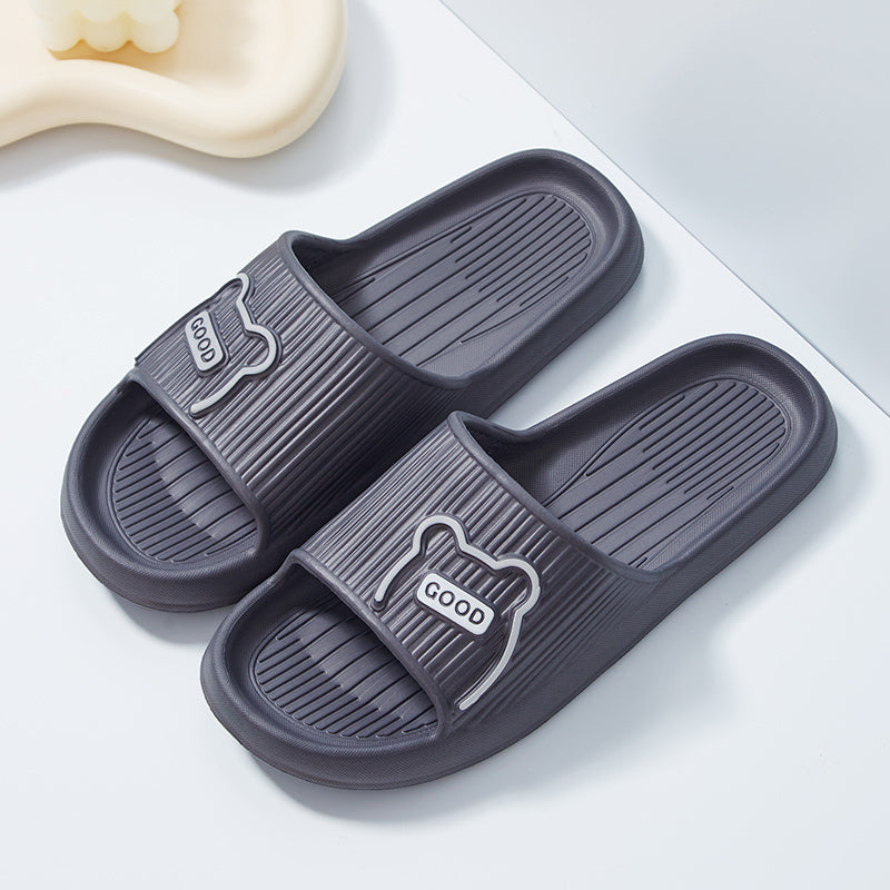 1 Pair Of Letter & Cartoon Pattern EVA Slides