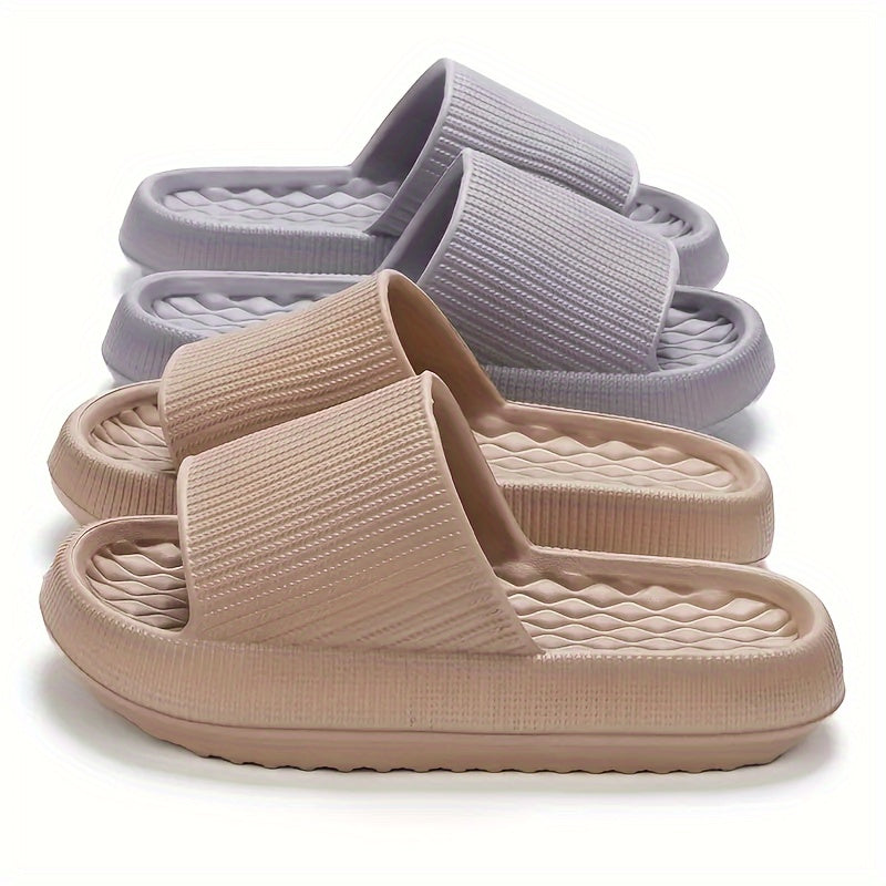 Women's Comfortable Summer Slides - Soft, Non-Slip EVA Sole, Open Toe Casual Sandals for Indoor/Outdoor Use