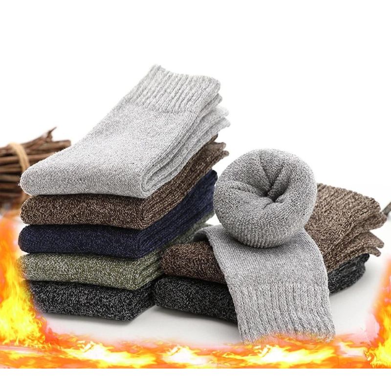 Men’s 5 Pairs Warm Wool Thick Cashmere Socks