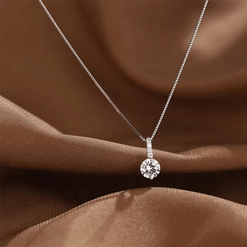 Shiny Necklaces For Women Zirconia Water Drop Pendant Clavicle Chain Necklace Valentine's Day Gift Wedding Party Jewelry