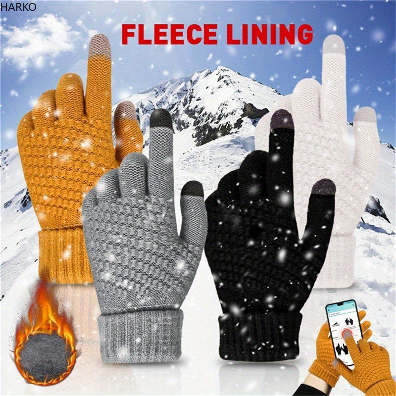 Women's Winter Touch Screen Gloves Warm Thicker Thermal Finger Gloves Driving Running Texting Gloves for Cold Weather