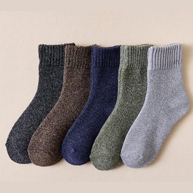 Men’s 5 Pairs Winter Warm Thick Wool Socks