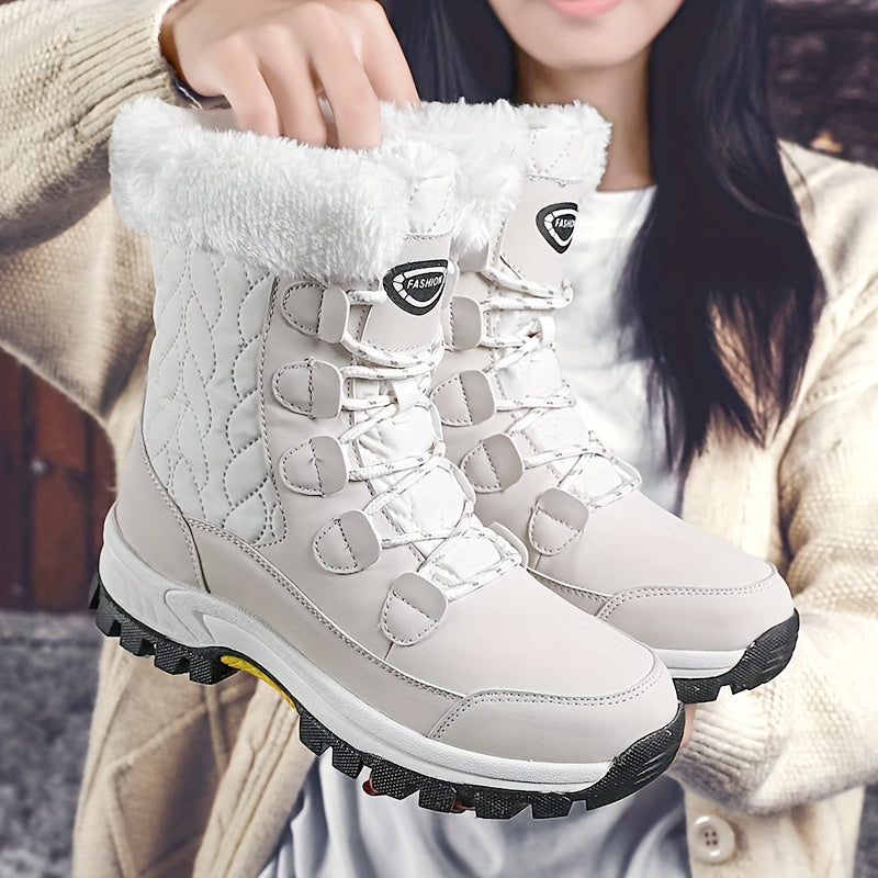 Cozy Velvet Snow Boots - Women's Soft, Comfortable, Warm Winter Shoes with Thick Insulation, Perfect for Cold Weather Activities