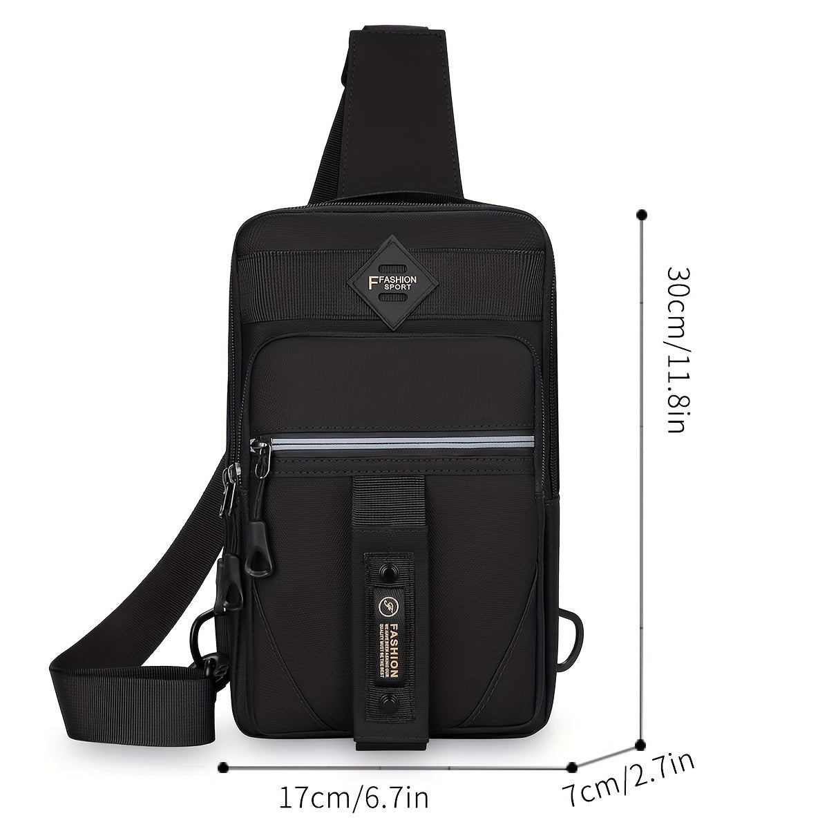 Men's Outdoor Chest Bag, Fashion Crossbody Bag, Casual Multifunctional Sports Sling Bag