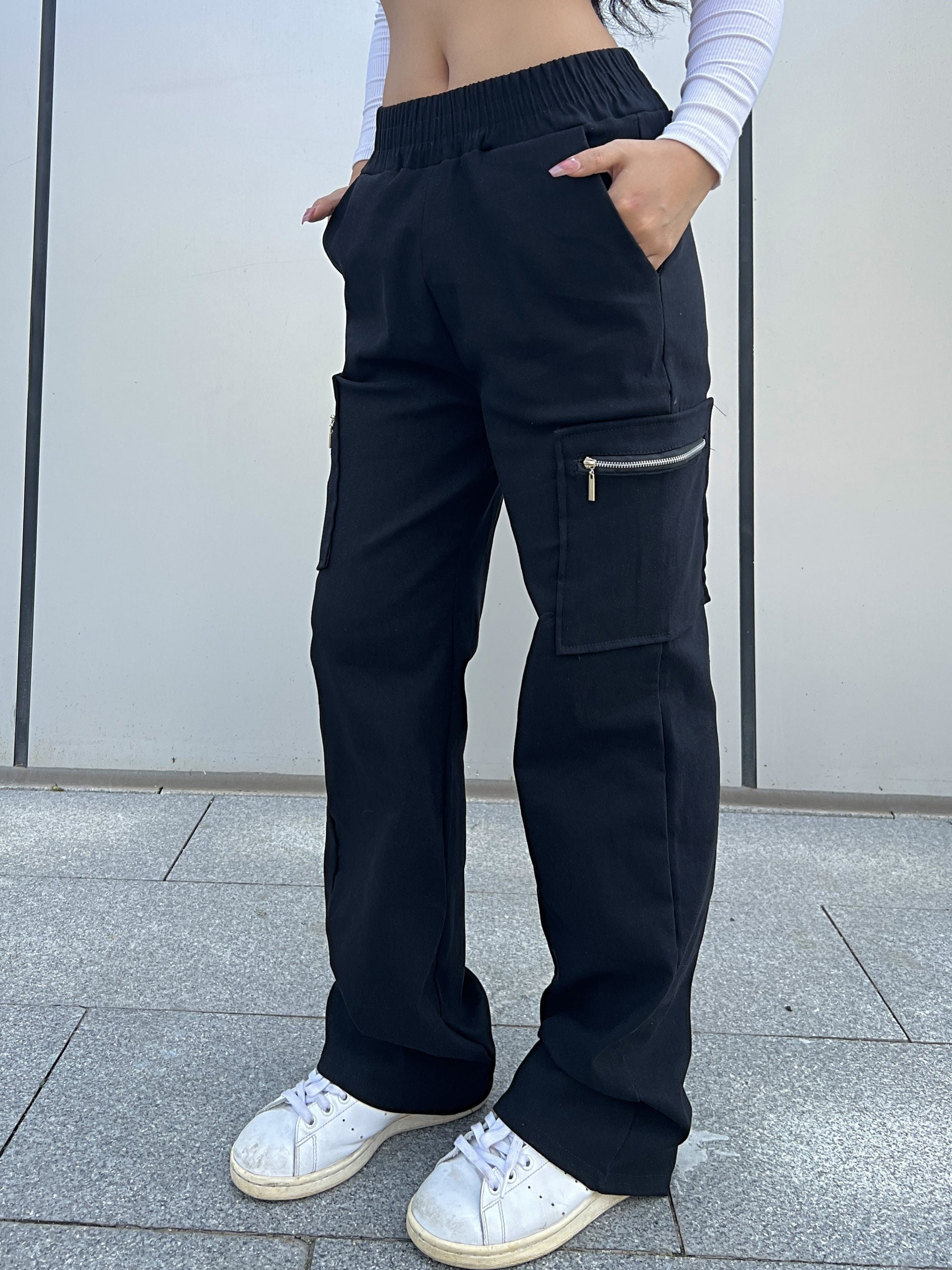 Straight Leg Cargo Pants, Y2K Streetwear Casual Pants, Women's Clothing