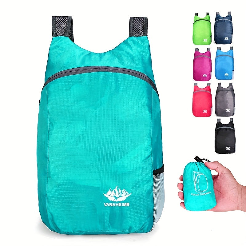 Lightweight Foldable Backpack - 20L Outdoor Travel Sports Bag For Men & Women - Durable, Water-Resistant, And Comfortable