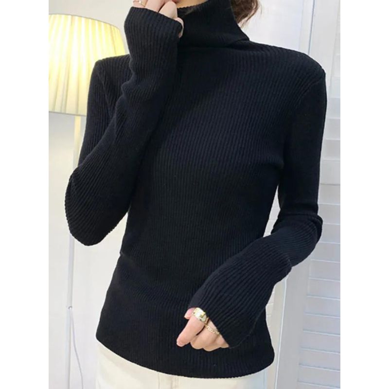 Women's Soft Turtleneck Cashmere Sweater Knitted Pullovers