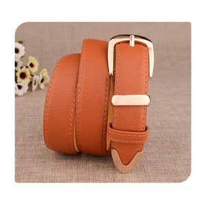 Women's High Quality Gold Buckle Leather Belts