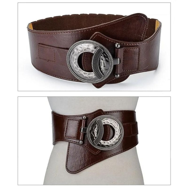 Women's Fashionable Wide Waist Stretch Belts