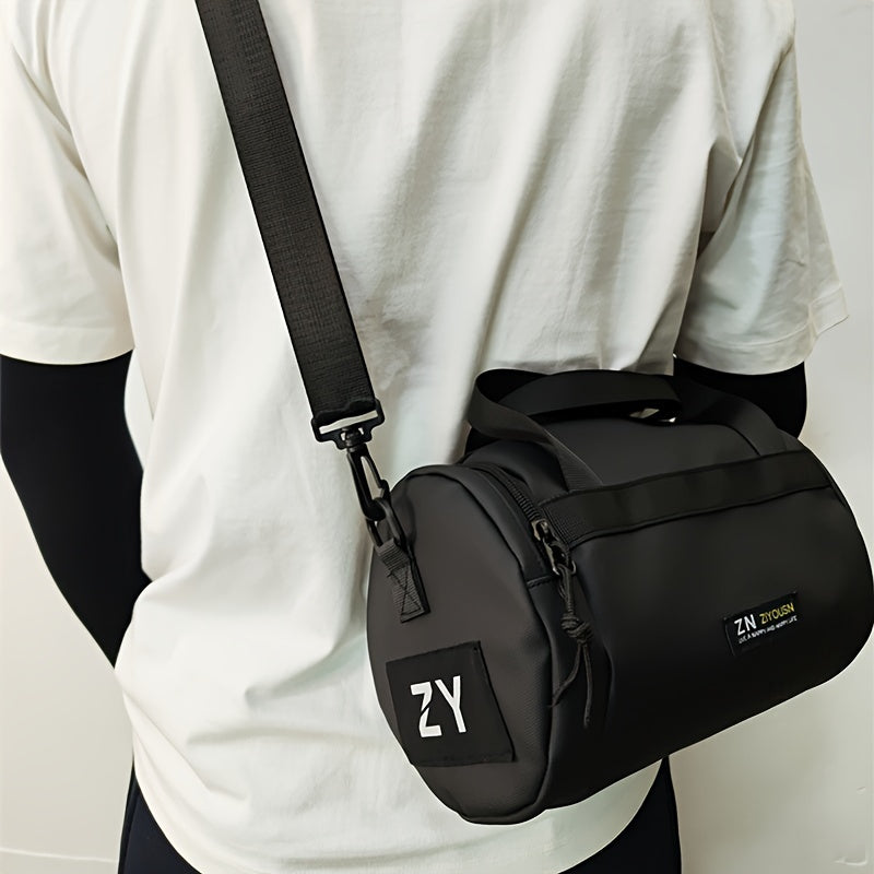 1pc Men's Messenger Bag, Casual Sports Bag, Waterproof Nylon Casual Sling Bag