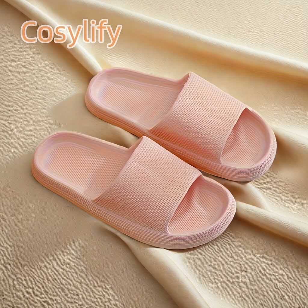 Thick Sole Slippers, Soft Comfy Anti-Slip Eva Slides, Indoor & Outdoor Spa Beach Bath Pool Gym House Casual Shower Shoes