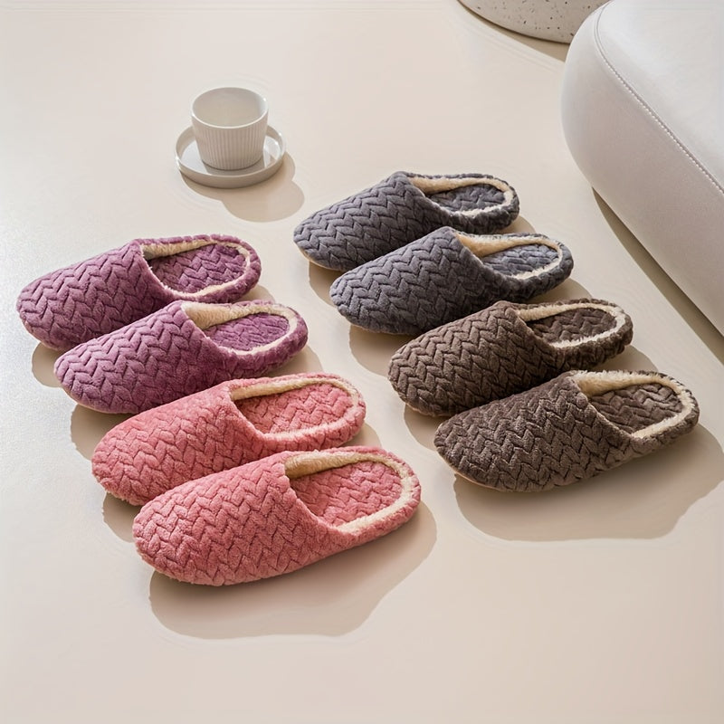 Women's Fluffy Home Slippers, Soft & Comfortable Indoor Slides