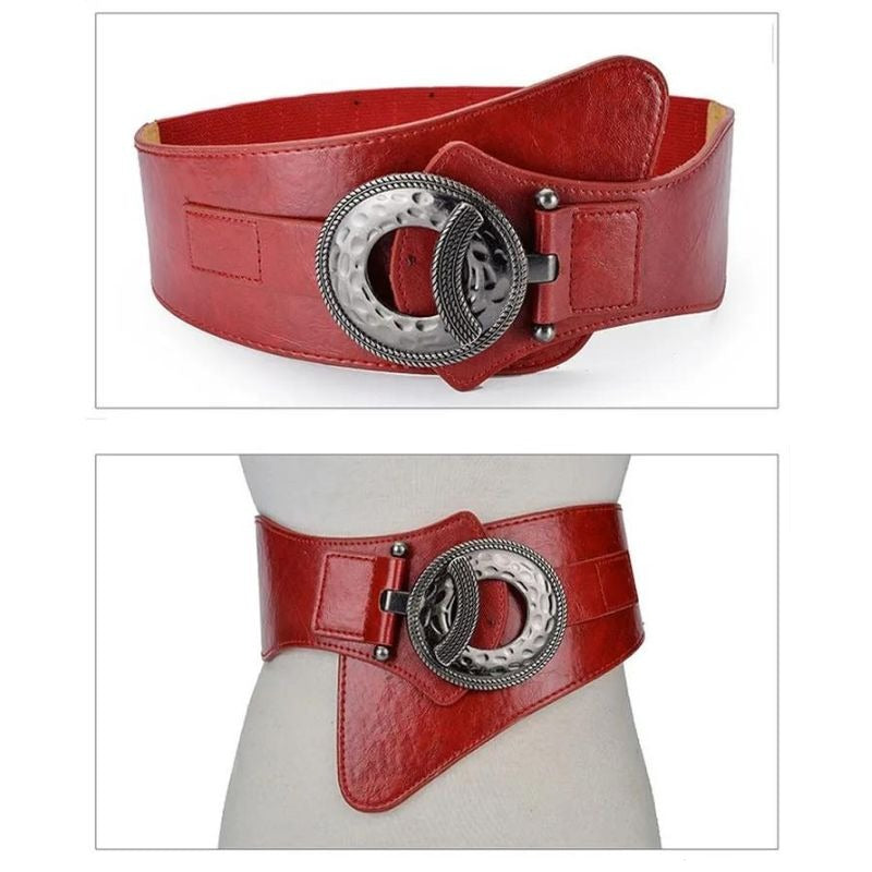 Women's Fashionable Wide Waist Stretch Belts