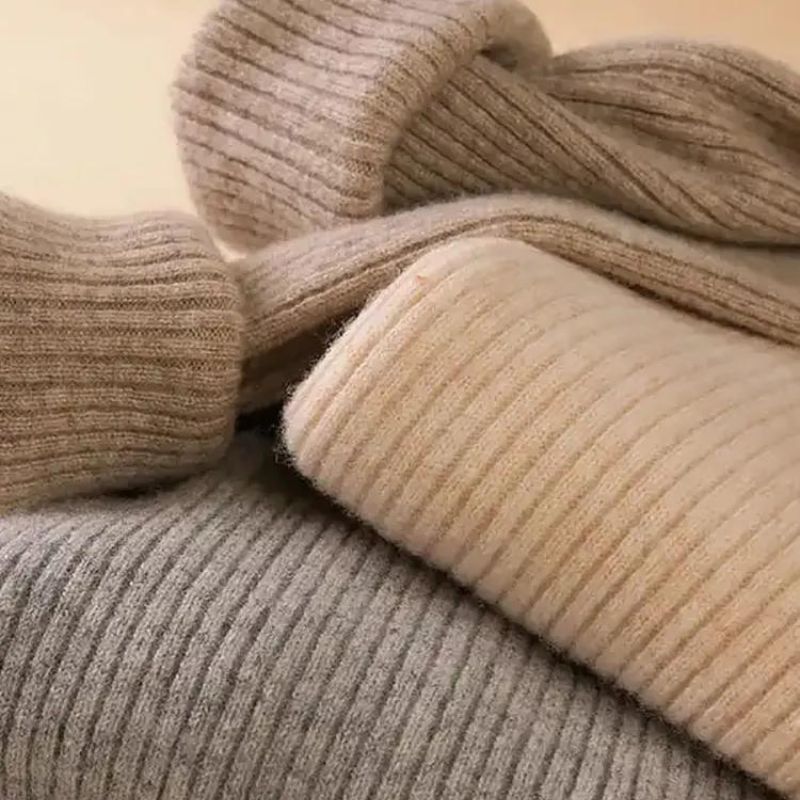 Women's Soft Turtleneck Cashmere Sweater Knitted Pullovers