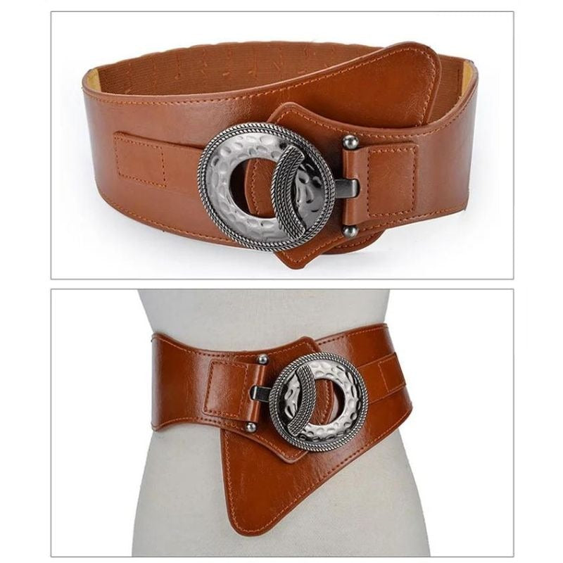 Women's Fashionable Wide Waist Stretch Belts