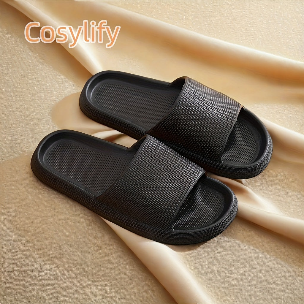 Thick Sole Slippers, Soft Comfy Anti-Slip Eva Slides, Indoor & Outdoor Spa Beach Bath Pool Gym House Casual Shower Shoes