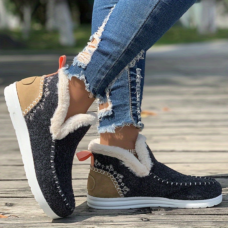 Women's Plush Winter Slip-Ons Shoes