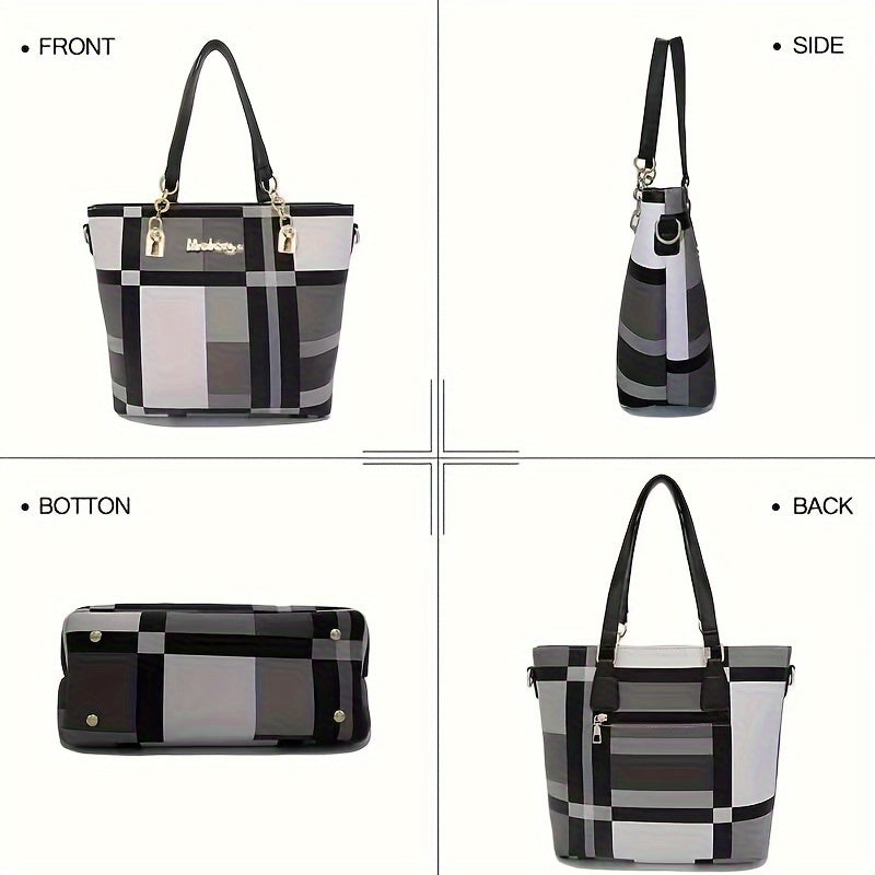 6-Pcs Womens Handbags Tote Bags Shoulder Bag Purses Satchel Bag Top-Handle Handbag Crossbody Bag Wallet Clutch