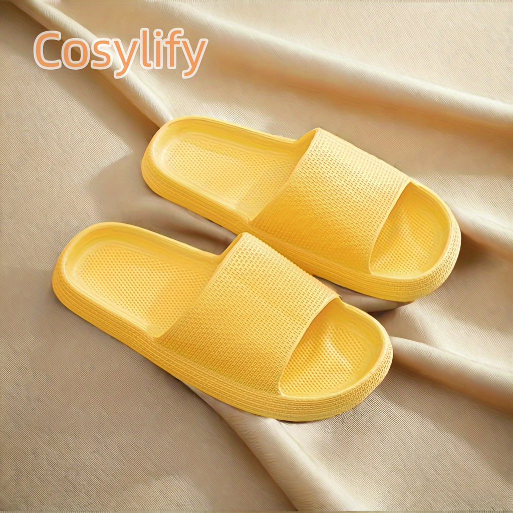 Thick Sole Slippers, Soft Comfy Anti-Slip Eva Slides, Indoor & Outdoor Spa Beach Bath Pool Gym House Casual Shower Shoes