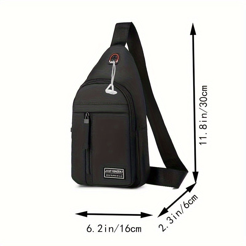 Trend Chest Bag, Men's Crossbody Canvas Shoulder Bag, Men's Backpack