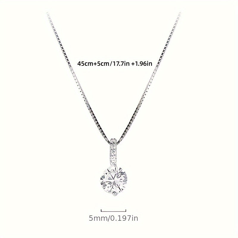 Shiny Necklaces For Women Zirconia Water Drop Pendant Clavicle Chain Necklace Valentine's Day Gift Wedding Party Jewelry