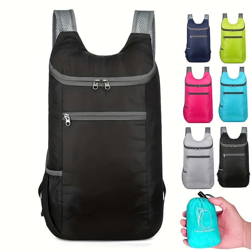 1pc Lightweight Waterproof Sports Backpack For Outdoor Activities - Foldable And Multi-functional Storage Bag For Men And Women