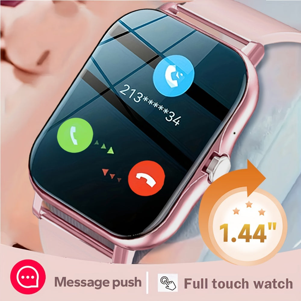 NEW Smart Watch 1.44"Inch Wireless Calling/Receiving Multiple Sports Modes Sedentary Reminder Weather Forecast Message Notification Borderlessslim Design Multi-SportMode For Android & For IPhones For Men&Women AS A Gift Sport