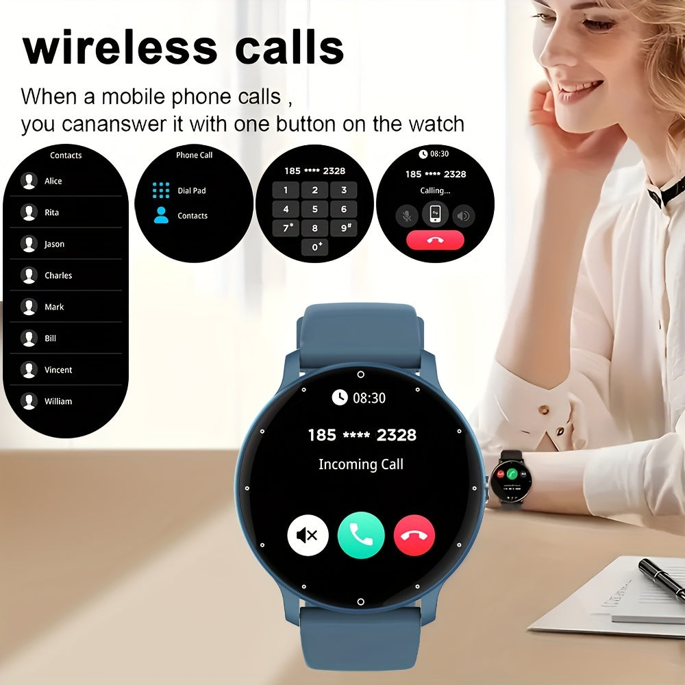 Smart Watch with 1.39" Display, 100+ Sports Modes, Weather, Music Controls, Voice Assistant, and All-Day Fitness Monitoring, Gift for Men and Women.