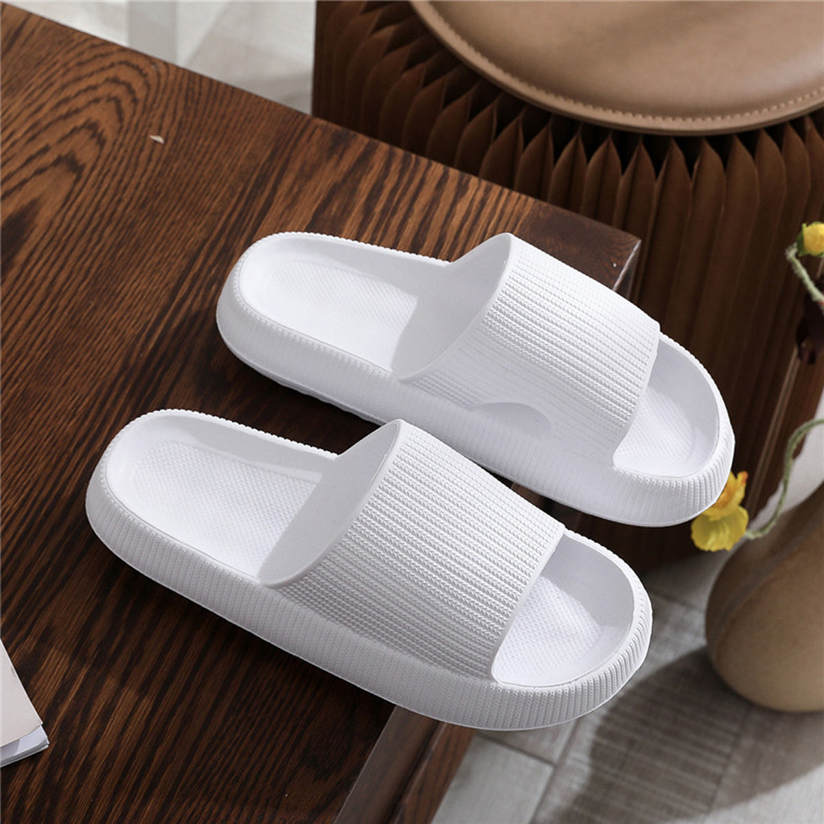 Women's Super Soft Eva Thick Platform Slides, Minimalist And Comfortable Indoor Bathroom Non-Slip Slippers, Women's Slippers