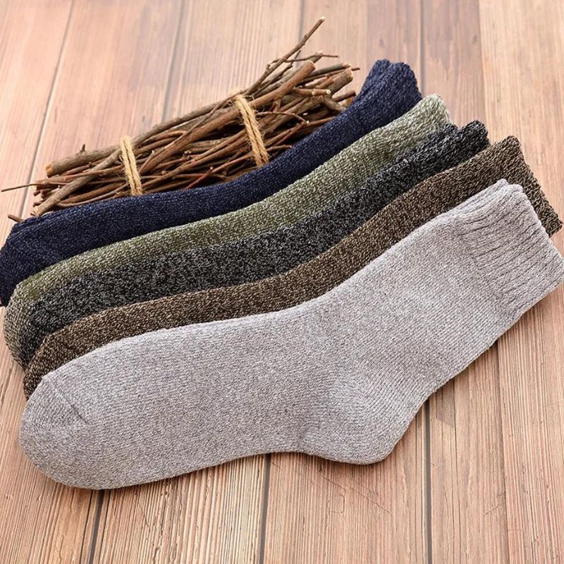 Men’s 5 Pairs Warm Wool Thick Cashmere Socks