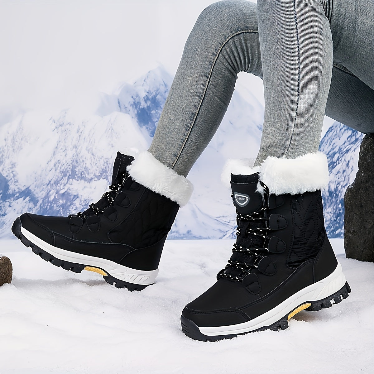 Cozy Velvet Snow Boots - Women's Soft, Comfortable, Warm Winter Shoes with Thick Insulation, Perfect for Cold Weather Activities