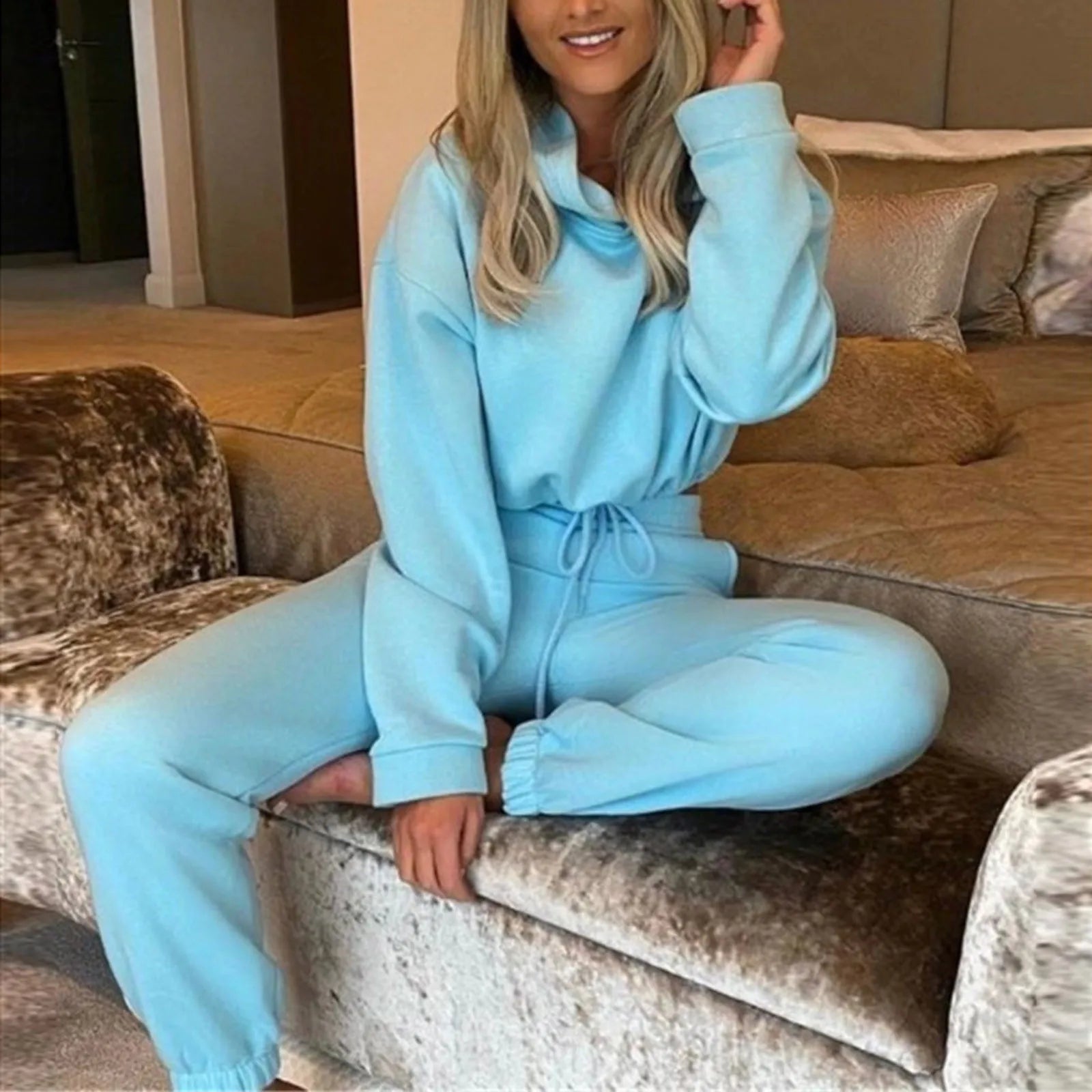 Women's Two Piece Sets Tracksuit Hoodie Sportswear