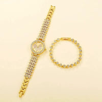 Elegant Butterfly Quartz Watch & Bracelet Set