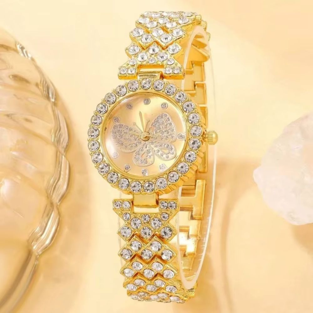 Elegant Butterfly Quartz Watch & Bracelet Set