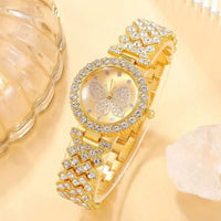 Elegant Butterfly Quartz Watch & Bracelet Set