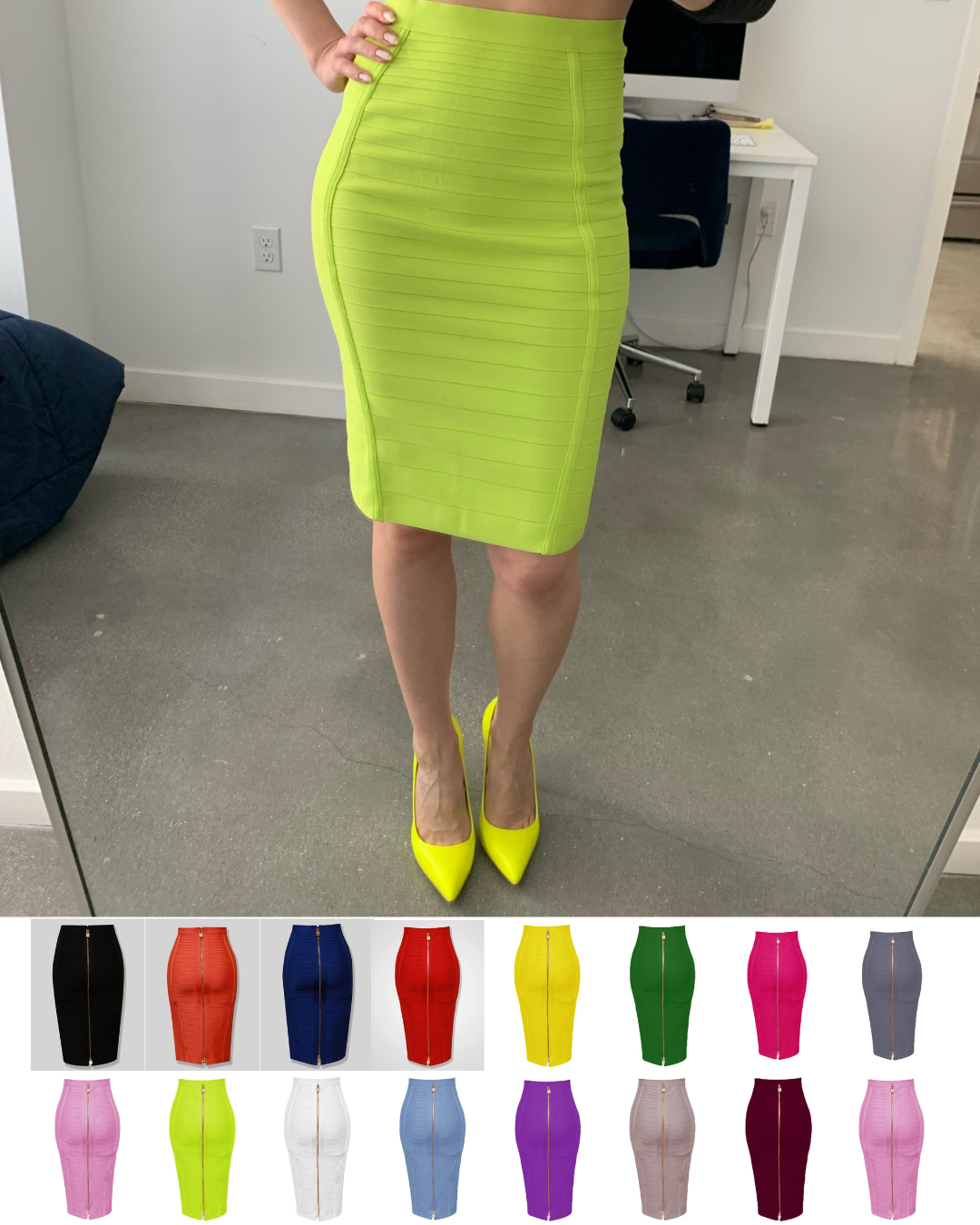 Stretch Bodycon Pencil Skirts