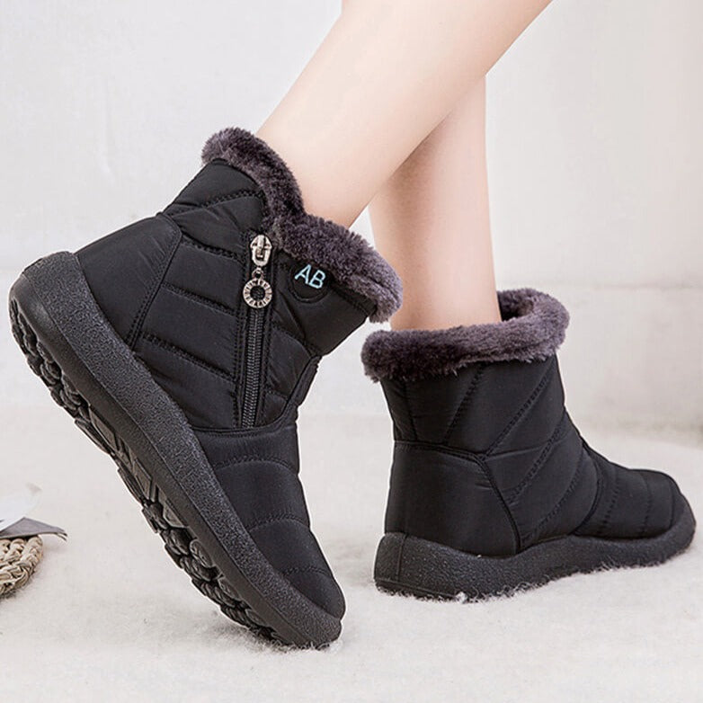 Women's Most Comfortable Waterproof Winter Fur Lined Boots | FULLINO