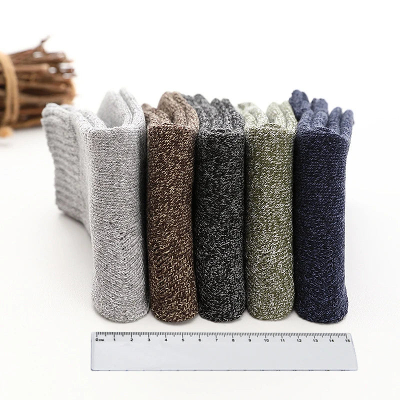 Men’s 5 Pairs Warm Wool Thick Cashmere Socks