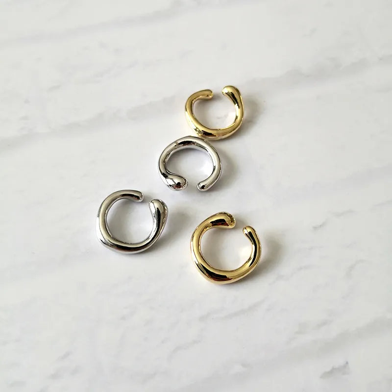 Women's Geometric Round Ear Cuff Minimalist Cartilage Earrings without Piercing