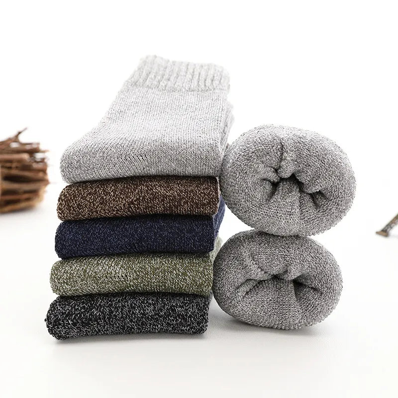 Men’s 5 Pairs Warm Wool Thick Cashmere Socks