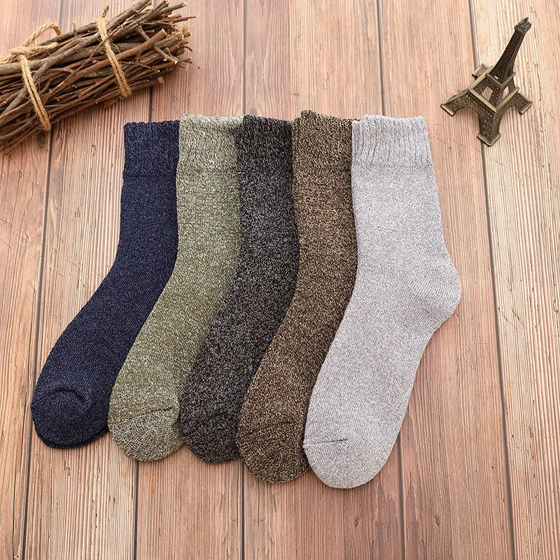 Men’s 5 Pairs Warm Wool Thick Cashmere Socks