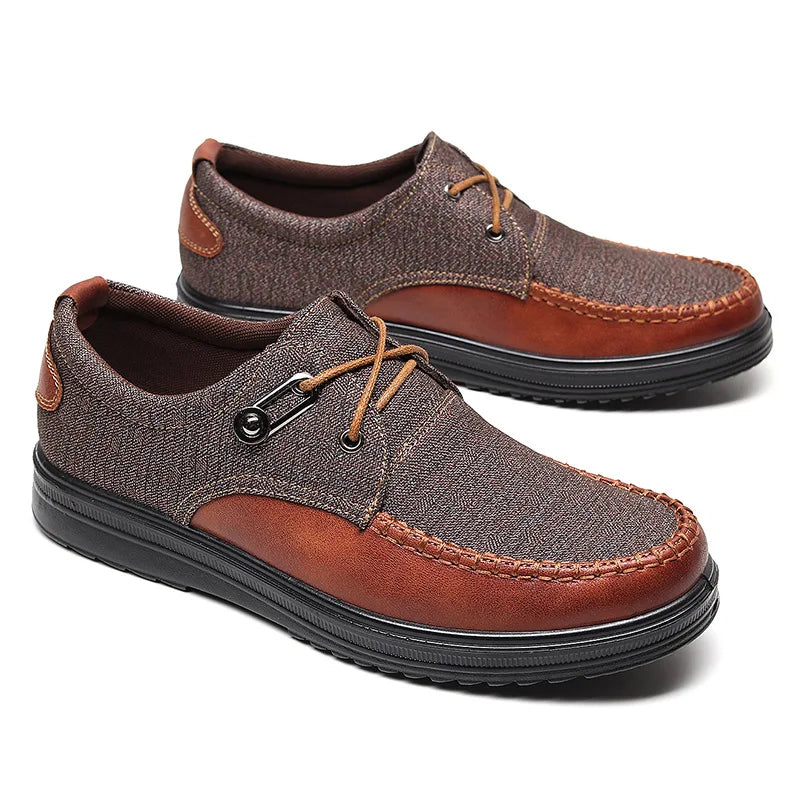 Men's Casual Fashion Leather Flat Comfortable Shoes