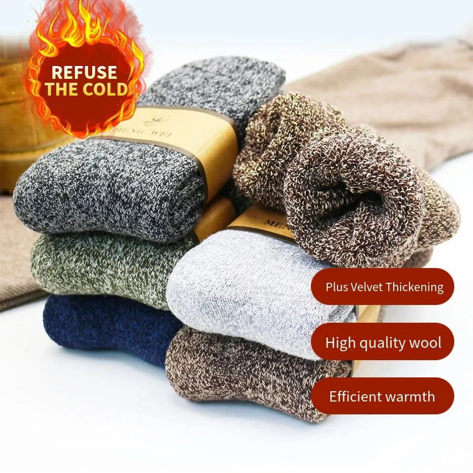 Men’s 3 Pairs Warm Wool Thick Cashmere Socks