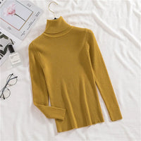 Women's Soft Turtleneck Cashmere Sweater Knitted Pullovers