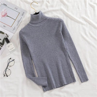 Women's Soft Turtleneck Cashmere Sweater Knitted Pullovers