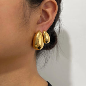 Women's Chunky 18K Gold Plated Kylie Waterdrop Stud Earrings